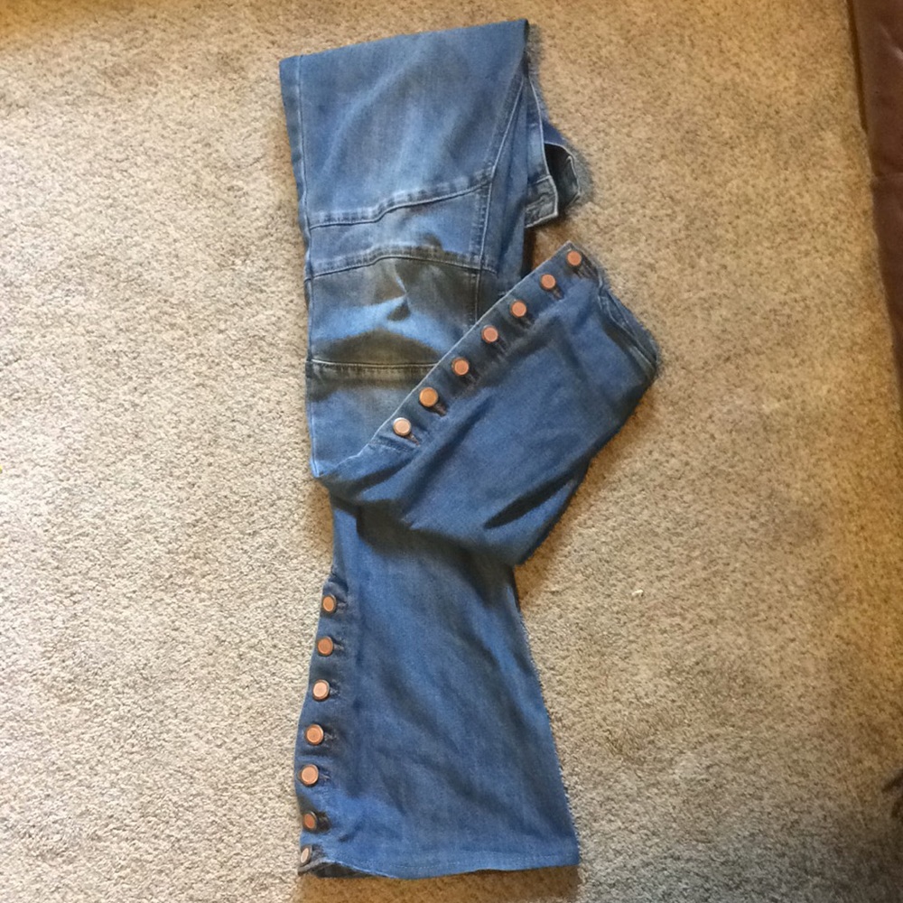 Free people Skylar button flare bell bottom jeans